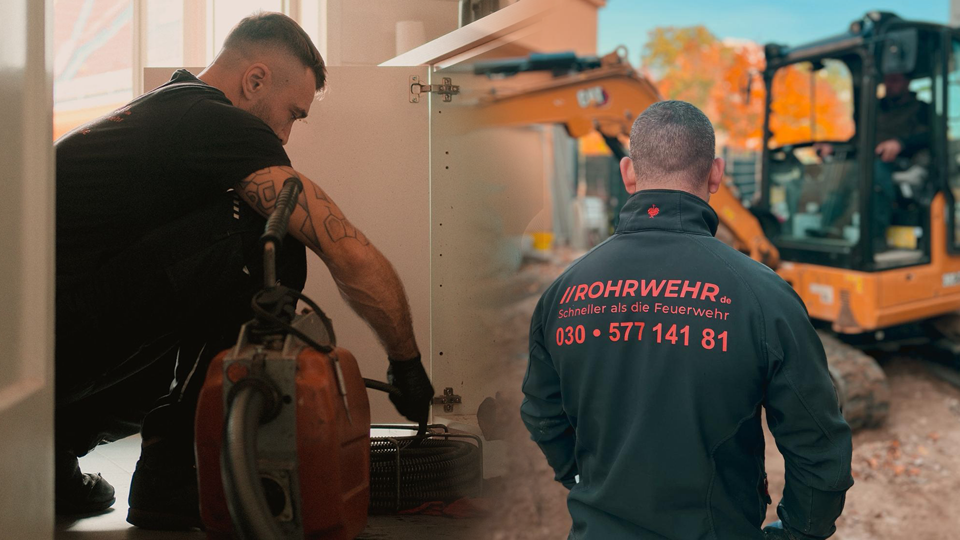 Rohrwehr Team im Einsatz